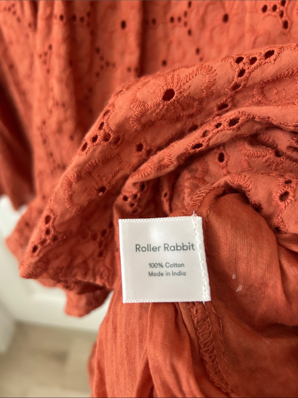 Roller Rabbit Clay Color Embroidered Dress - Picture 4 of 4